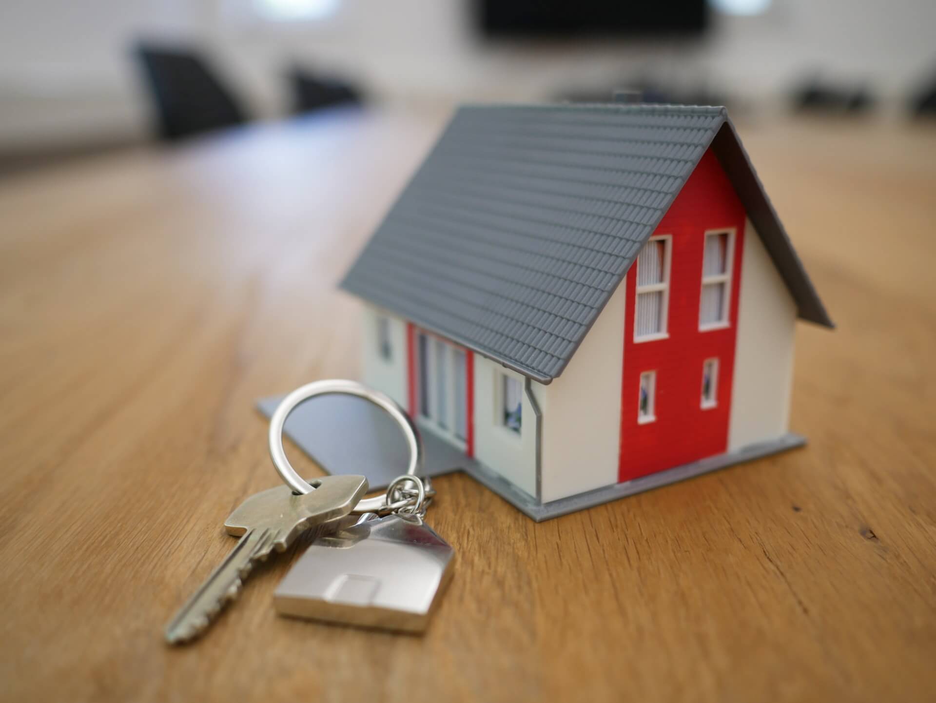 Miniature house with a key