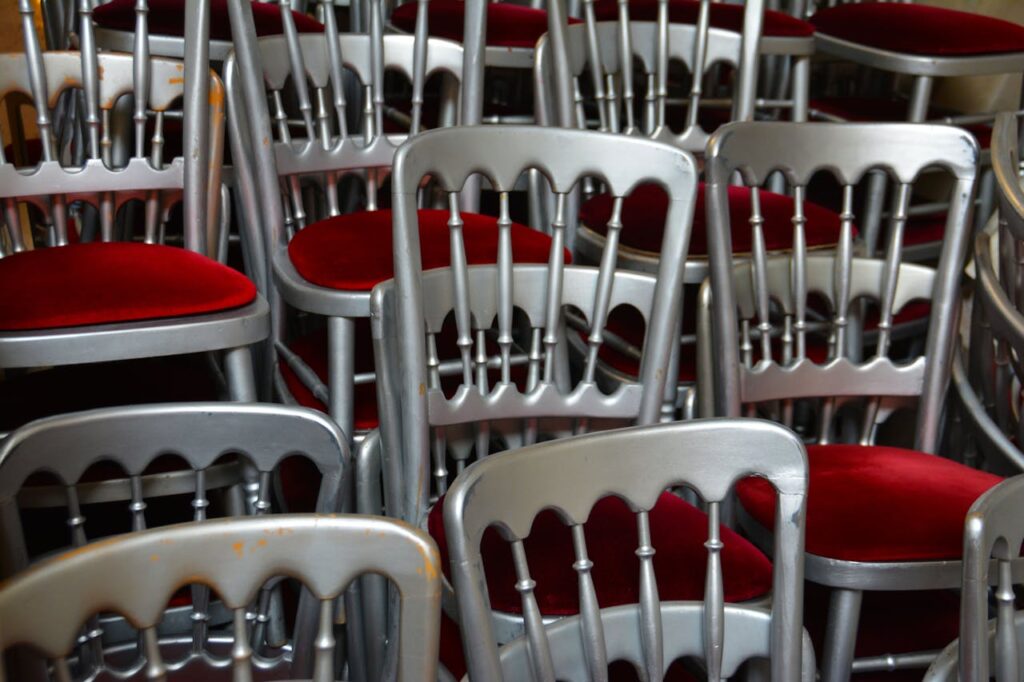 Stacked chairs